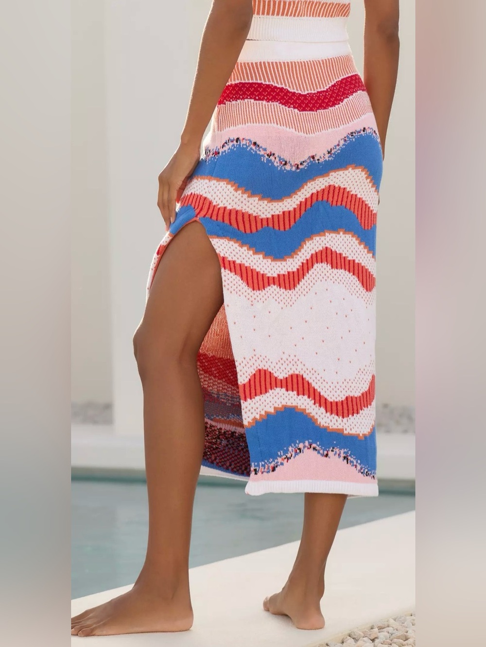 By Anthropologie Knit Midi Skirt - Picture 3 of 9